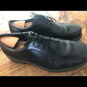 Rockport Black Dress Shoes Ed Apron Toe 10.5